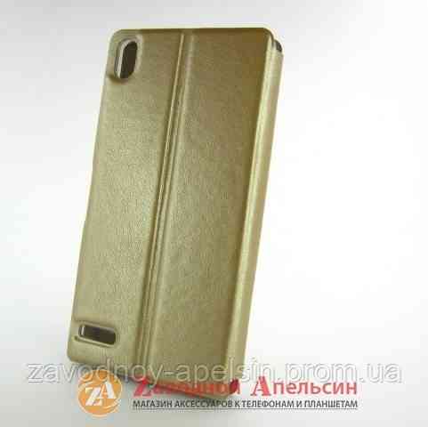 Чехол книжка Huawei P6 Smart Case золотой Одесса