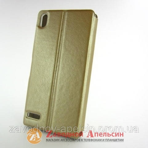 Чохол книжка Huawei P6 Smart Case золотий Одеса - фото 2