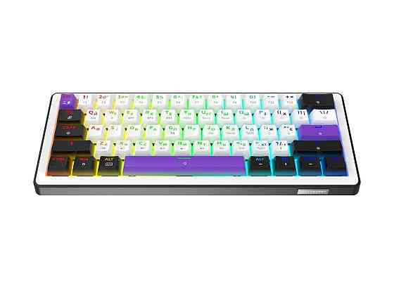 Клавіатура бездротова Hator Hellyberry HK60 Wireless White/Violet ( 13259 ) Харків