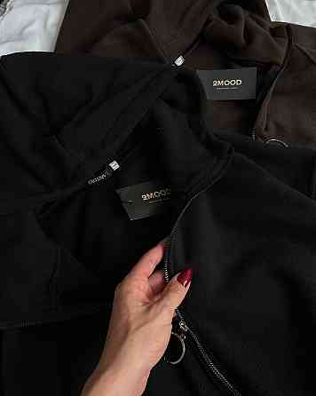 Женский теплый комбинезон на молнии с капюшоном из двухстороннего флиса Одесса