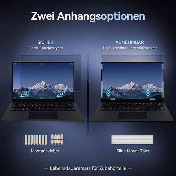 Екран конфіденційності 14" 16:10 чорний Protescreen 001 захисний фільтр для ноутбука anti-blue anti-glare знімний Київ