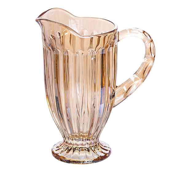 Набір глечик 1 л зі склянками 6 (шт) по 300 мл для напоїв, лимонадів, соку, води, мохіто Прозорий HP-19-2080GLD Київ