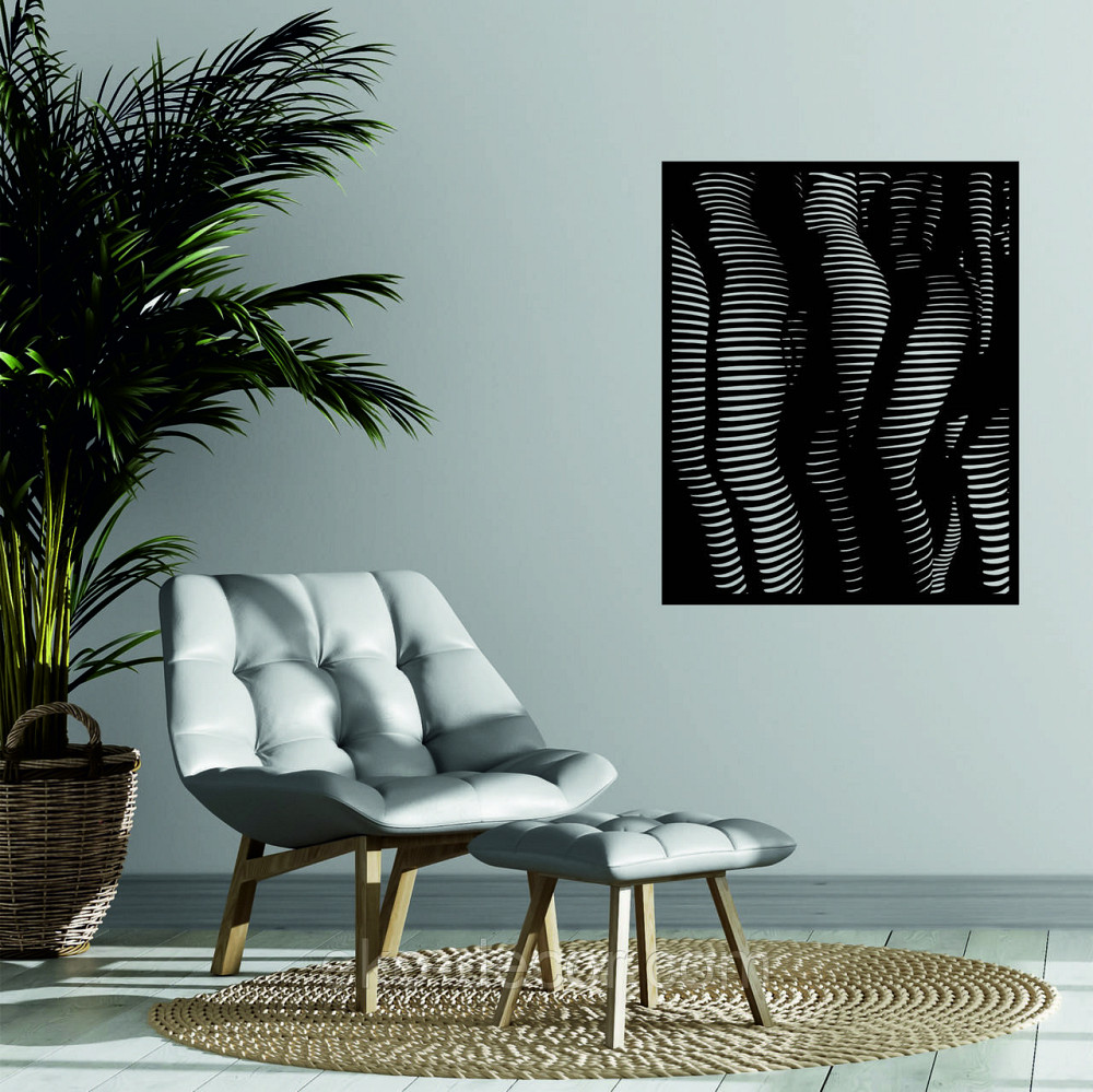 Декоративное настенное Панно «Женское тело», Декор на стену 70*56 см, Черный Киев - изображение 3