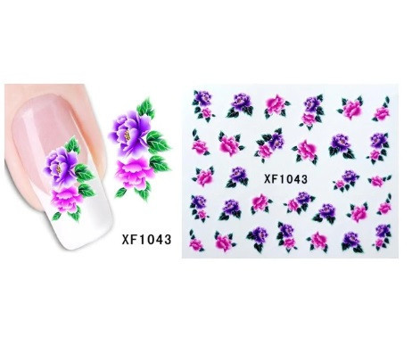 Наклейки для нігтів "Квіточки" XF1043 Київ - фото 1