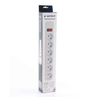 Мережевий фільтр живлення Gembird SPG6-B-6 (SPG6-G-6G) Вінниця - фото 3
