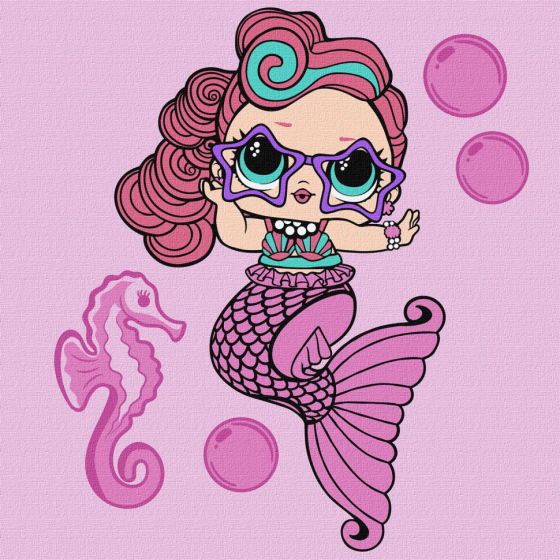 Картина за номерами "L.O.L. Surprise! Mermaids Waves" KHO6266, 40х40 см Вінниця
