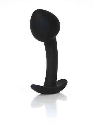Анальна пробка - Silicone Black Curved Plug M Sex Aura Київ