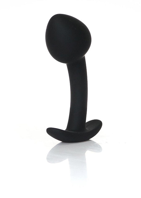 Анальна пробка - Silicone Black Curved Plug M Sex Aura Київ - фото 2