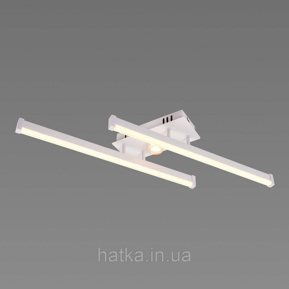 Люстра стельова світлодіодна VALESO 2 плафони LED 20W Білий Золото Сталь Акрил YH1310/2 Київ - фото 1