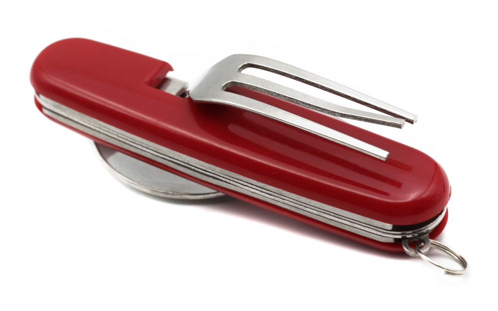 Туристичний столовий прилад, червоний, A674 малий Дніпро - фото 1