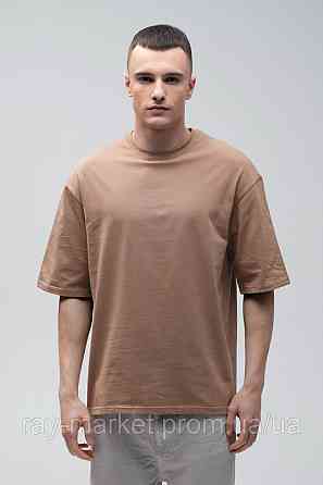 Набір футболок оверсайз чоловічих 3 шт "U0104-Cream-Brown-Burg" XXL/3XL Київ