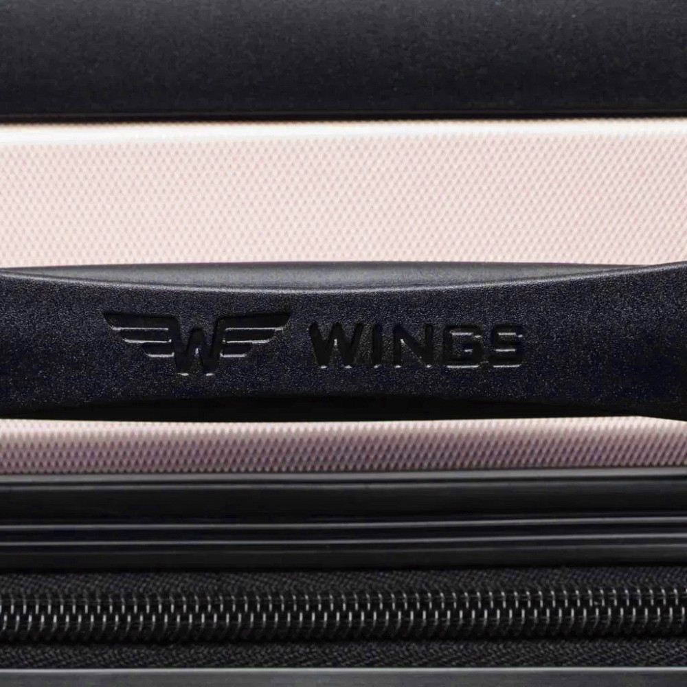 Валіза пластикова WINGS AT01 мікро 51 см золотисто-рожева Київ - фото 4