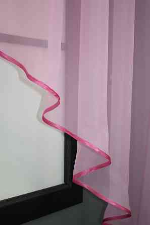 Кухонная занавеска VR-Textil № 053к персиковый с розовым 280х170 см (50-150) Киев