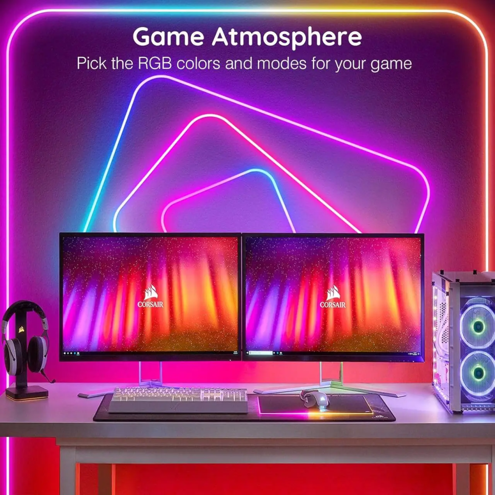 Неонова RGB LED-стрічка LETIANPAI 6 м, керування з телефона та пульта, музичний режим, 29 ефектів, таймер, IP65 Київ - фото 8