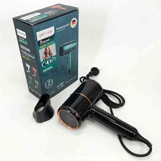 Потужний фен для швидкого сушіння Rainberg RB-2211, Фен для ефективного укладання волосся SZ-52 Івано-Франківськ