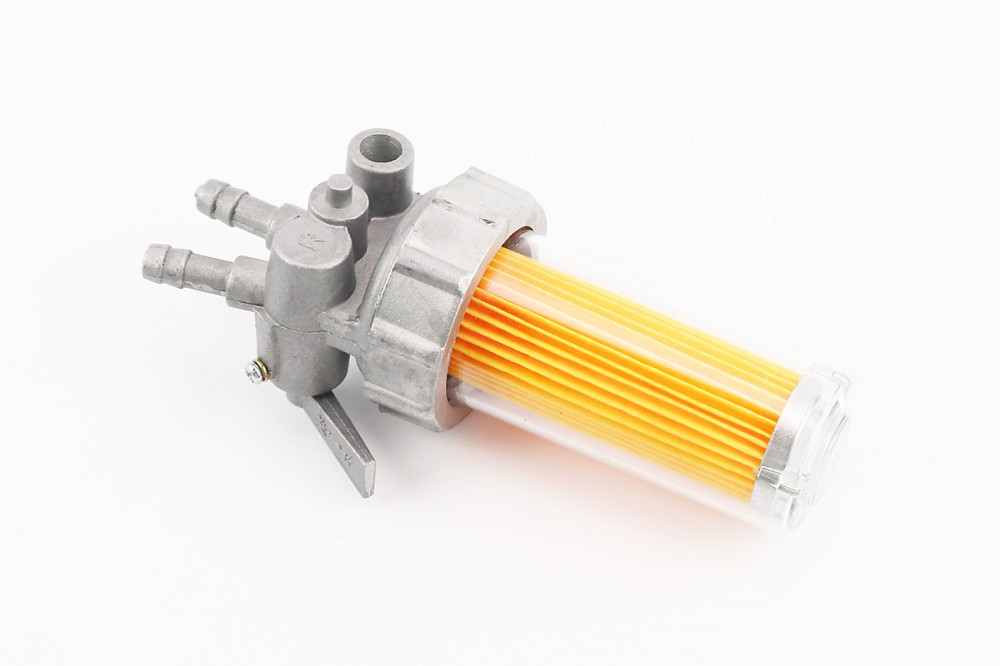 Паливний кран + фільтр в пластмасовому, прозорому корпусі (вхід/вихід вгору) Киев - изображение 2