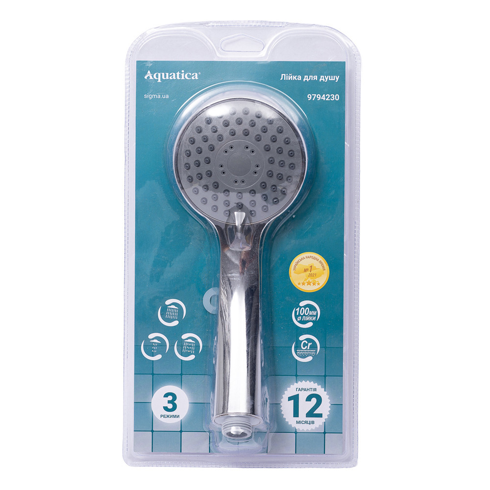 Лейка для душа Ø100мм 3 режима (30A) AQUATICA (9794230) Киев - изображение 8