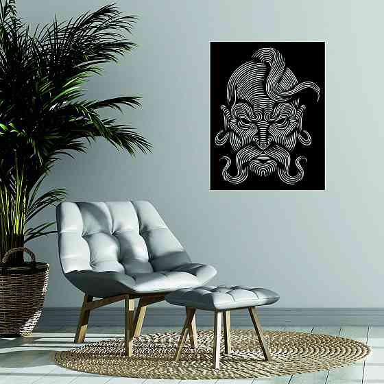 Декоративное настенное Панно «Козак» Декор на стену 110*85 см, Черный Киев