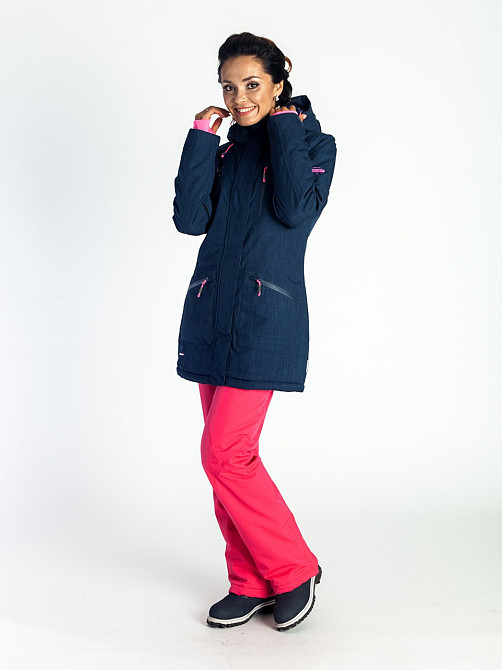 Женская удлиненная зимняя куртка- парка 