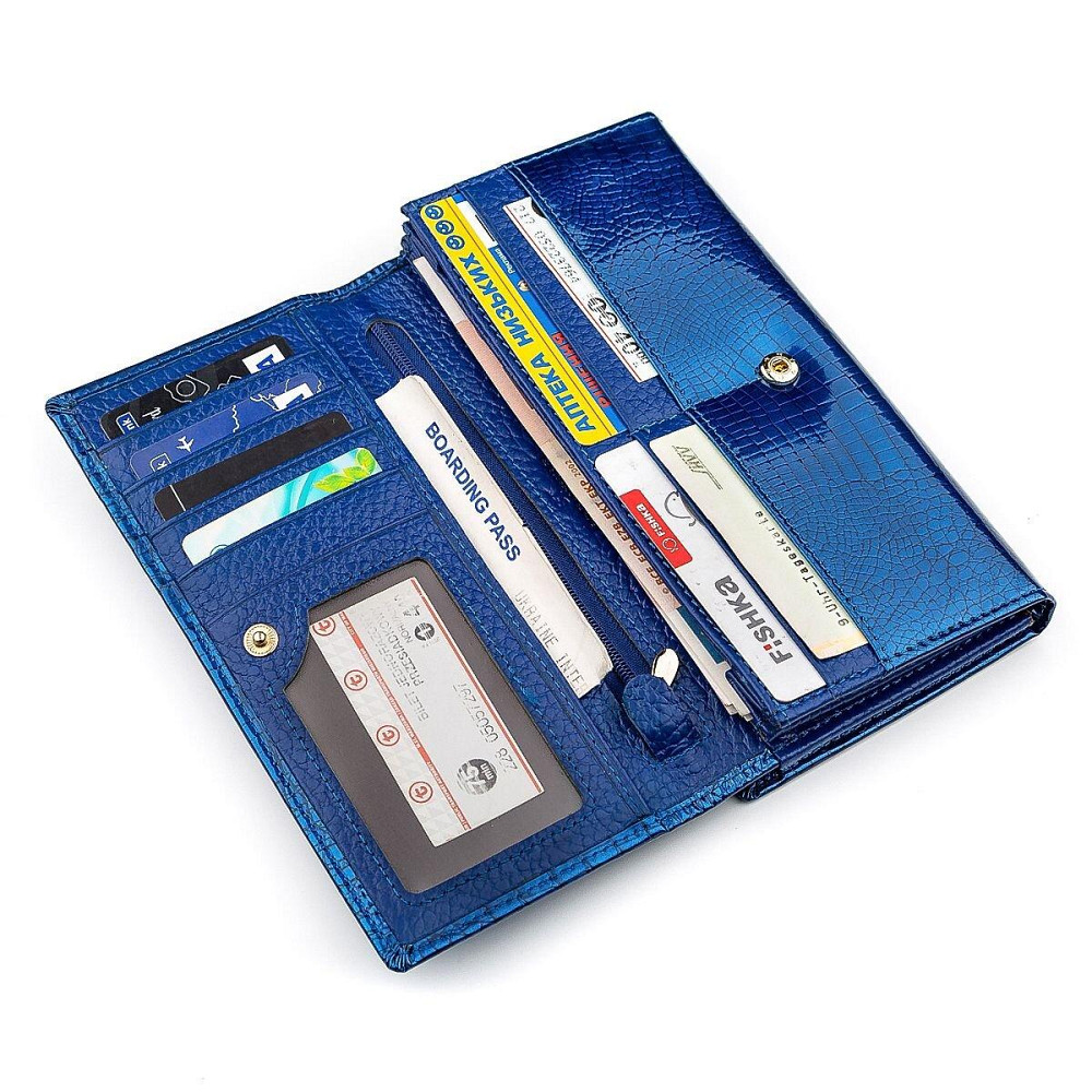 Кошелек женский ST Leather 18394 (S3001A) вместительный Синий Киев - изображение 3