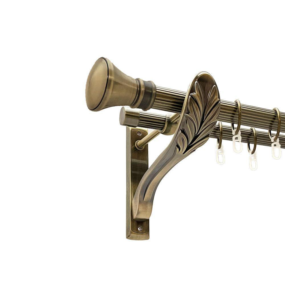 Карниз Orvit Люксор металевий дворядний ретро рифлена труба кільце металеве Антик 25\19 мм 300 см Львов - изображение 1