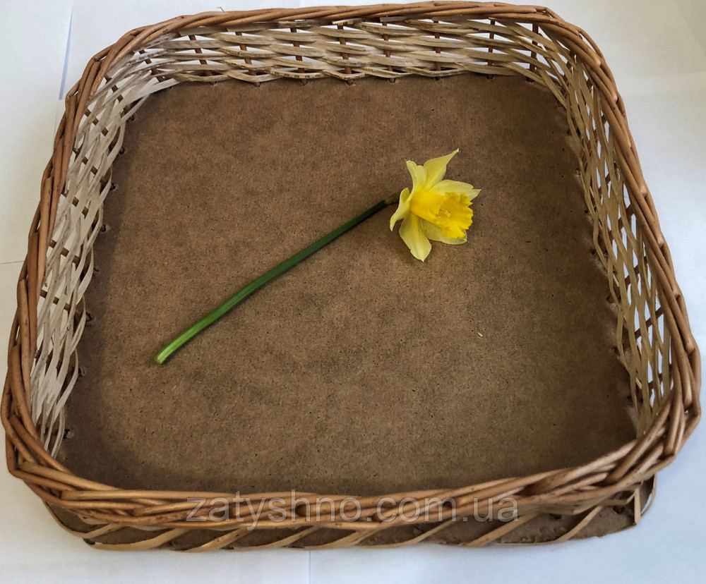 Лоток плетений із лози 30*30*7 Київ - фото 10