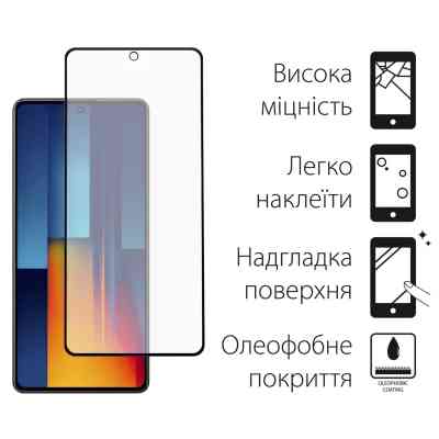 Стекло защитное Dengos POCO M6 Pro 4G + camera module glass (DG-TGSCP-06) Винница