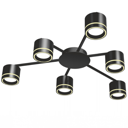 LED Світильник під лампу 6*GX53 накладний чорний VL-SPF21B-BP Videx Житомир