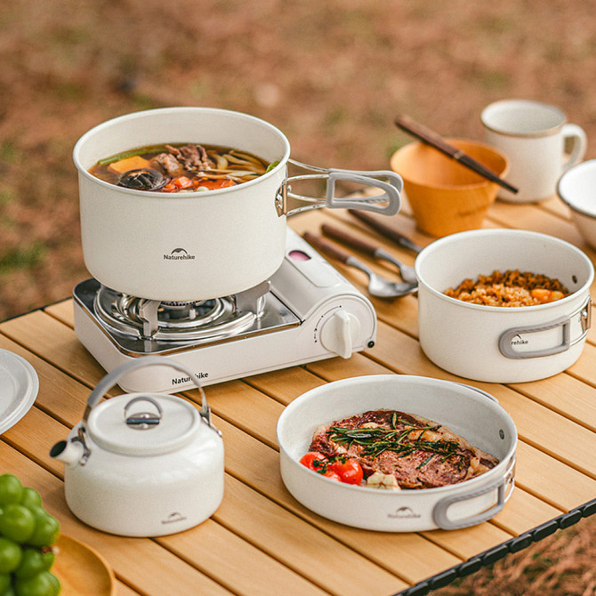 Каструля з керамічним антипригарним покриттям Naturehike CNK2450CF013 алюміній 3л Вінниця - фото 8