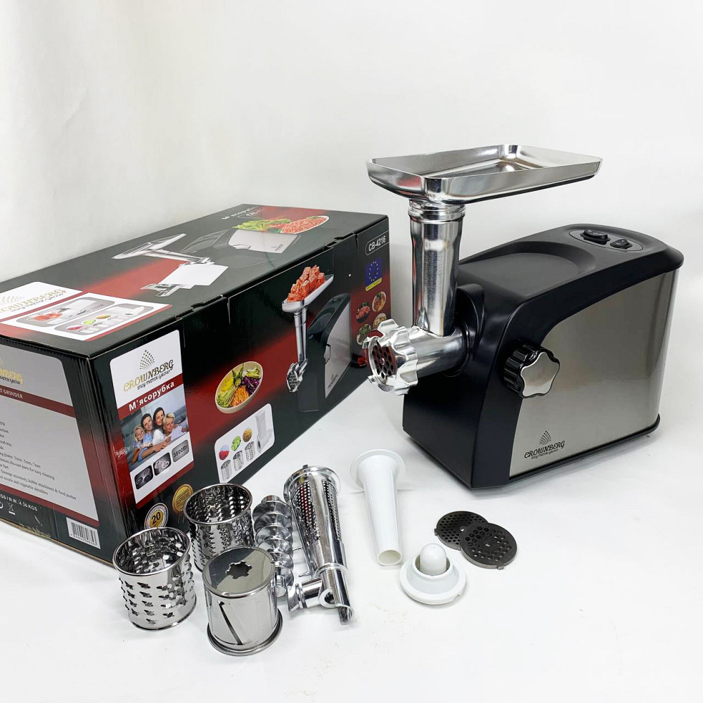 Электрическая мясорубка с насадкой-кеббе, Мощная мясорубка для домашнего использования MC-78 Львов - изображение 9