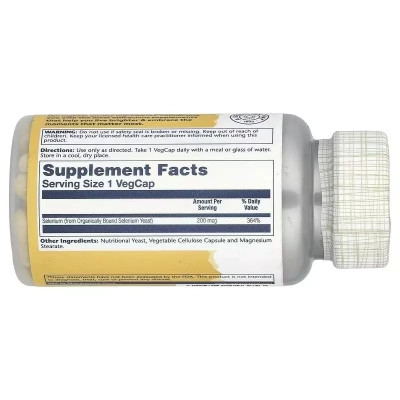 Минералы Solaray Селен высокоэффективный, 200 мкг, Selenium, High Potency, 100 вегета (SOR-04695) Винница - изображение 2