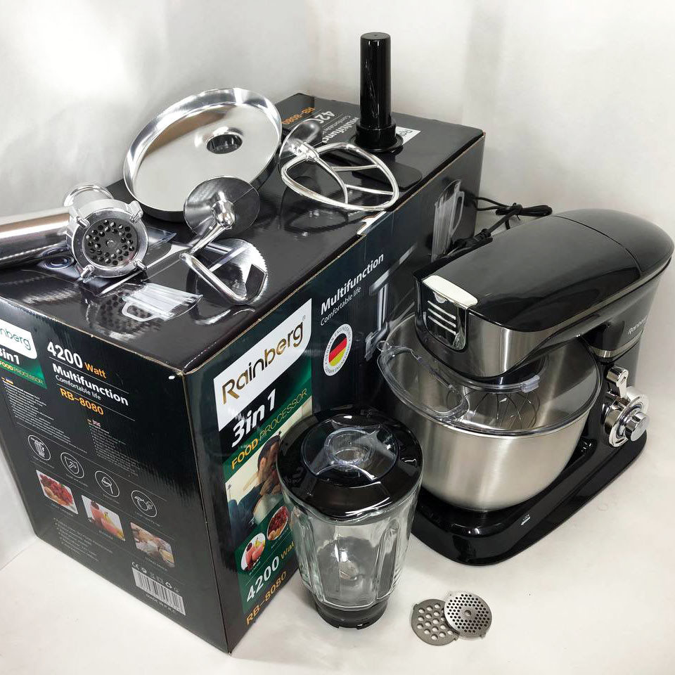 Тістомісильник побутовий планетарний міксер тістомісильник Rainberg RB-8080, Міксер для тіста на хліб IN-84 Львів - фото 14