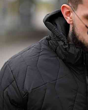 Чоловіча зимова куртка jenson чорна ПП8102 Одеса