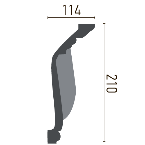 Карниз поліуретановий з орнаментом Gaudi Decor C 101 Дніпро - фото 2