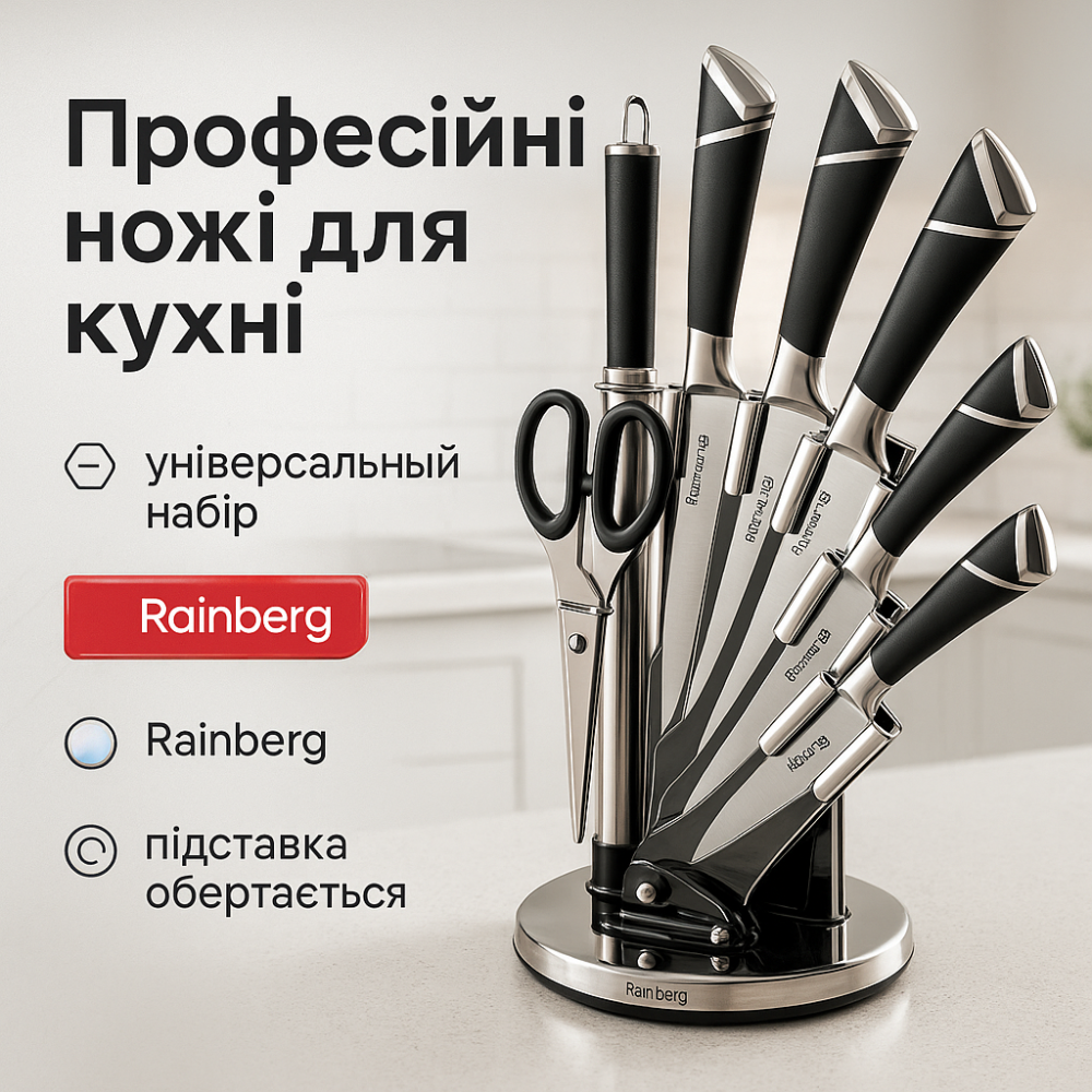 Кухонный нож из нержавеющей стали металлический, Хорошие кухонные ножи для бытового использования BI-43 Львов - изображение 12
