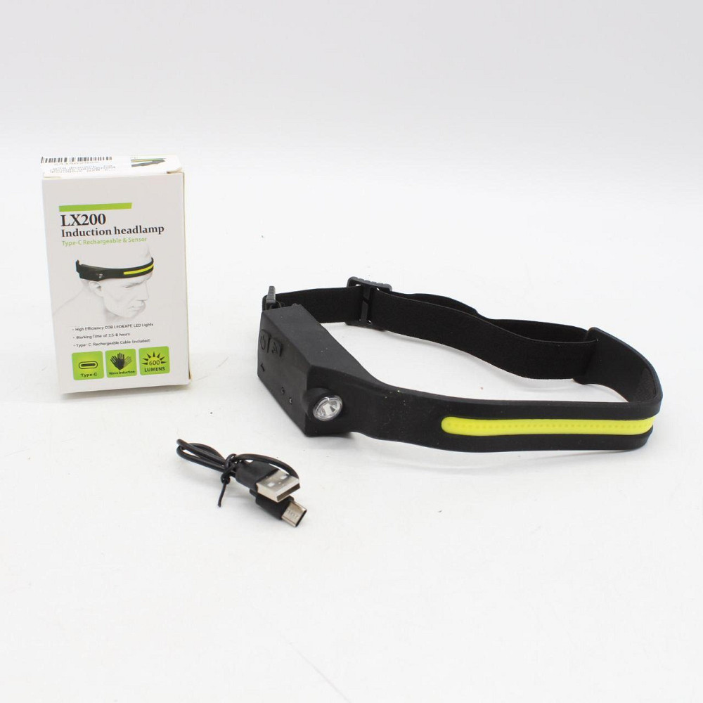 Налобний ліхтар з датчиком руху 2в1 BL-G-28-XPE+COB / Потужний акумуляторний LED ліхтарик на голову Київ - фото 10