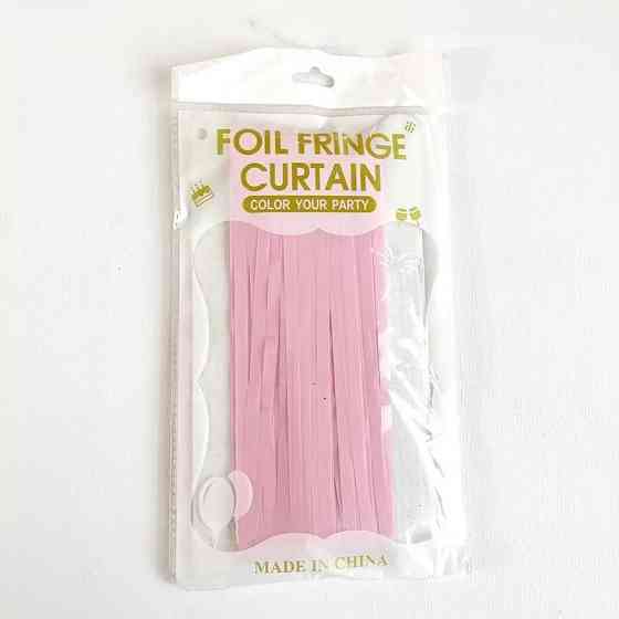 Дощик-штора фольгований для прикрашання фотозони, рожевий Кам'янець-Подільський