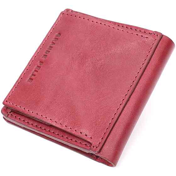 Компактное портмоне из натуральной кожи GRANDE PELLE 16798 Бордовый Киев