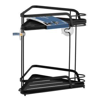 Полка в ванную Ardesto Vigor 2-ярусная угловая Черная (ARHK4503PB) Винница - изображение 5