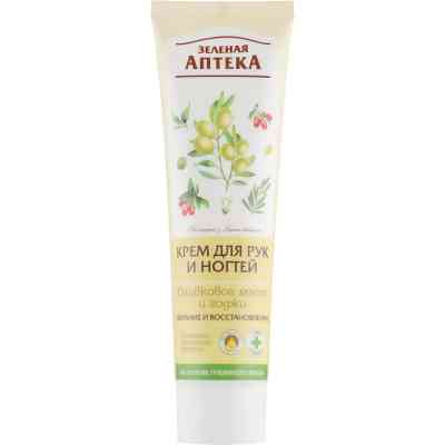 Крем для рук Зелена Аптека Оливкова олія та годжі 100 мл (4823015905827) Вінниця