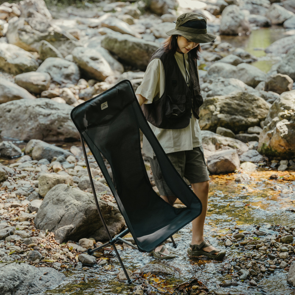 Стул складной ультралегкий Naturehike CNK2450JJ015 Stellaluna L04, размер L, алюминий, серый Киев - изображение 9