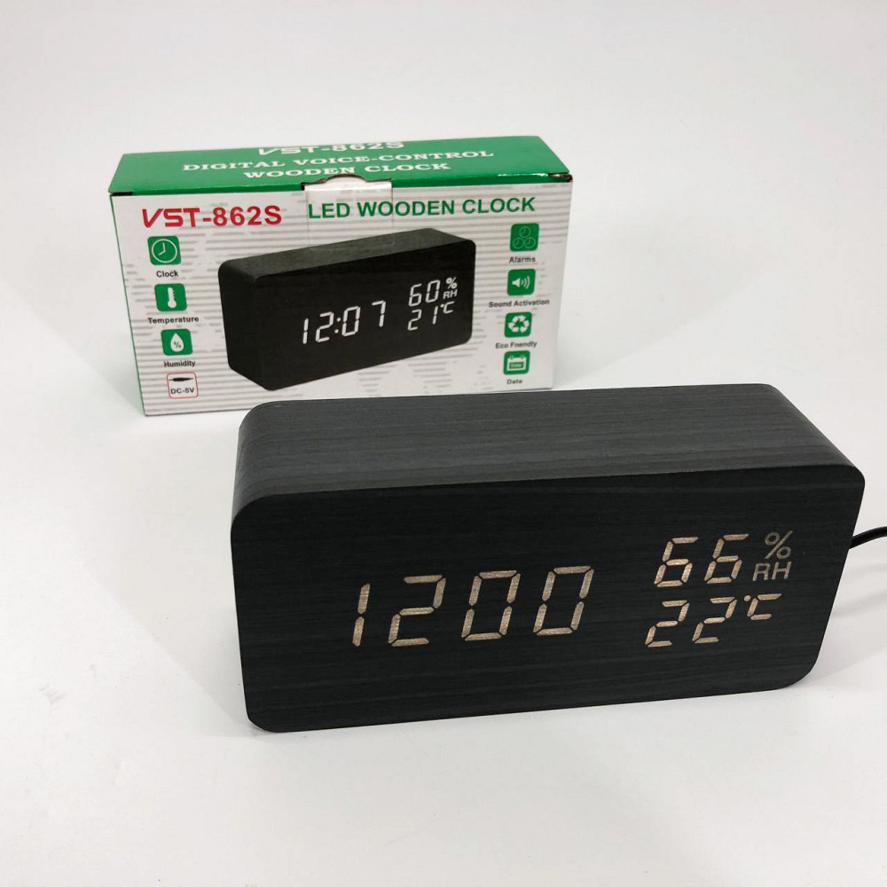 Настільний електронний годинник з великими цифрами VST-862S-6, Годинник з підсвічуванням і термометром MS-83 Львів - фото 10