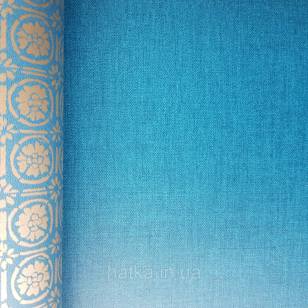 Шпалери вінілові на флізелін Caselio Mystery 0.53х10 м гладкі однотонні яскраво сині бірюзові Київ - фото 1