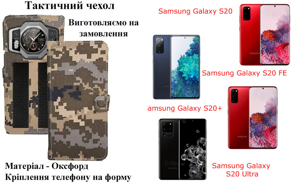 Тактический чехол для Oukitel WP10, Oukitel WP12, WP12 Pro, крепится к снаряжению на липучке Киев - изображение 1