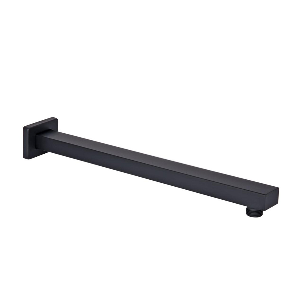 Кронштейн для верхнього душу Qtap Trubice 400 мм прямокутний QTTRU120BLM45929 Black Matt Київ - фото 1