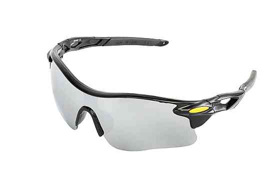 Окуляри відкриті MASTERTOOL SPORTLINE SILVER MIRROR панорамна лінза напівоправа протиковзкі дужки 82-0013 Коломия