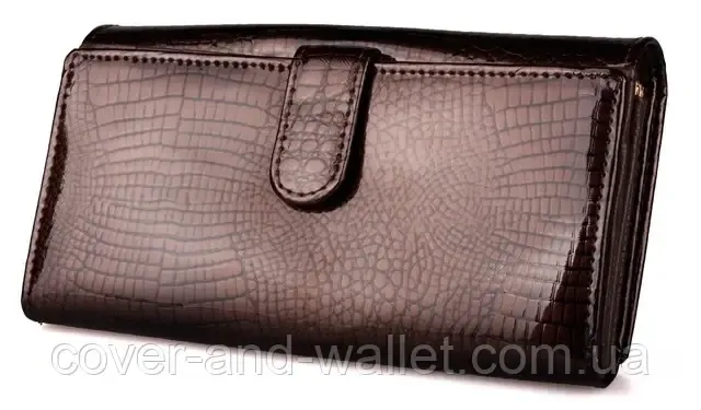Женский лаковый кожаный кошелек золотистого цвета ST Leather S9001A Киев - изображение 8