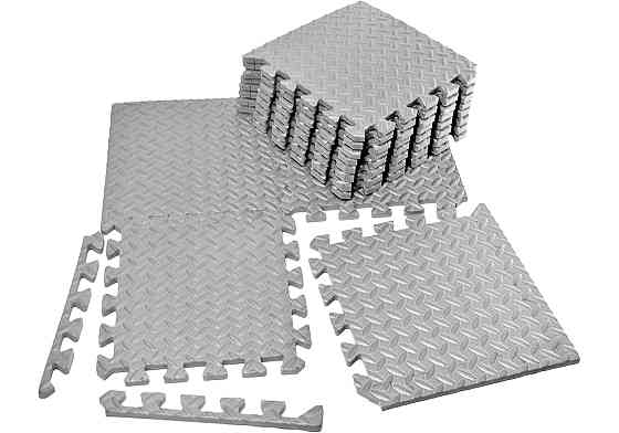 Татамі мат EasyFit 8 шт (30х30х1 см) хвіст ластівки сірий Коломия