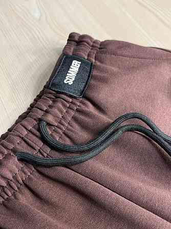 Брюки женские A-N 27068 спортивные джогеры с нашивкой на поясе коричневые, коричневый, S Киев