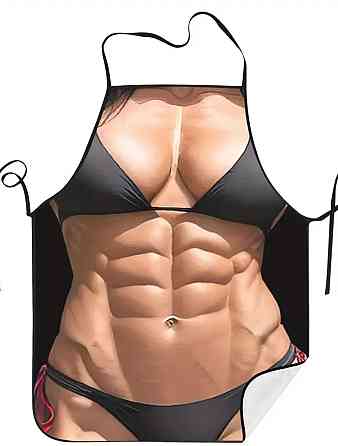 Фартух з приколом для жінок дівчина з торсом 80 на 60 см різнобарвний Київ